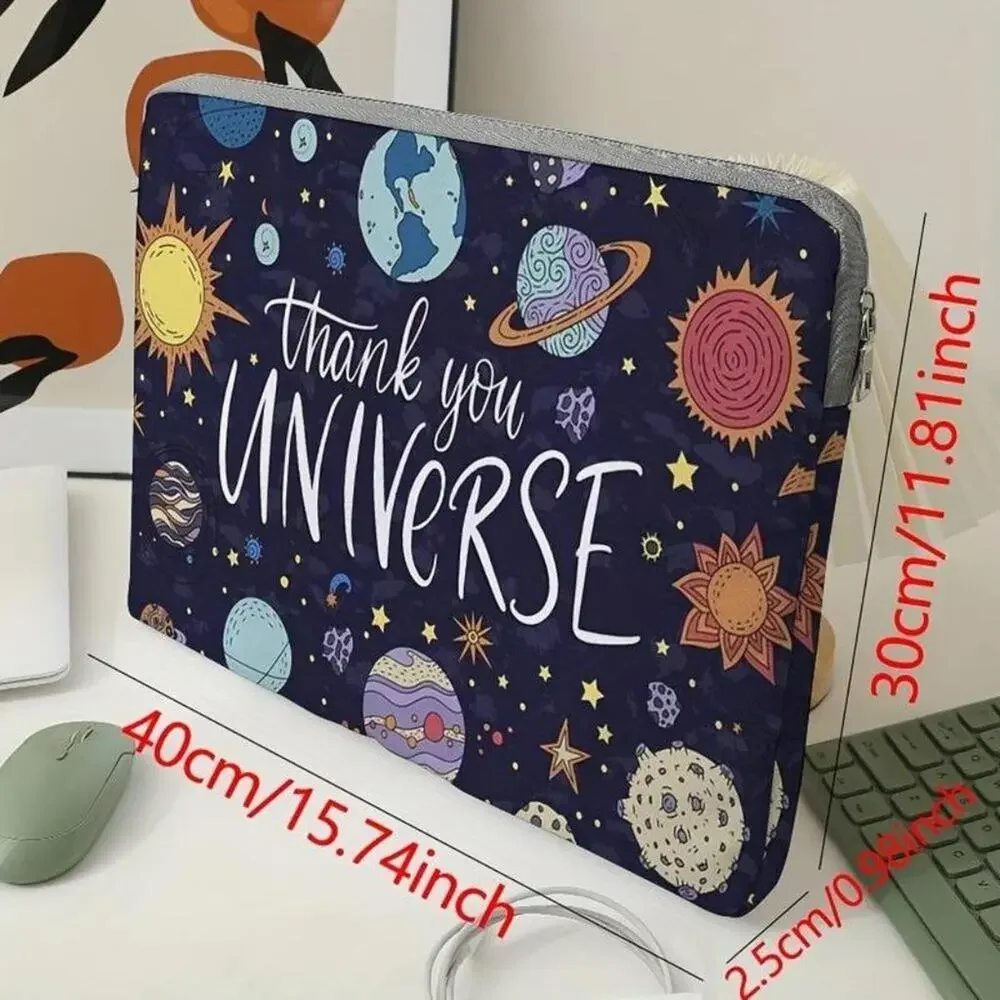 New Blue Background Planet Computer Zipper Cover Bag 